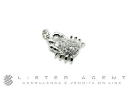 Crab PENDANT in 18Kt white gold and zircons. NEW!