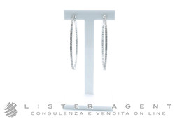 PREZIOSISMI orecchini Cerchio in oro bianco 18Kt con diamanti Ref. 88A85A. NUOVI!
