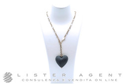 VANTO collana in argento 925 placcato oro rosa con Cuore in resina. NUOVA!