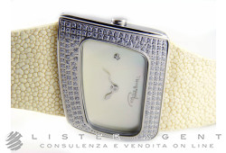 ROBERTO CAVALLI Curvi Diamonds in steel and diamonds mother of pearl with diamond Ref. 7251102993. NEW!