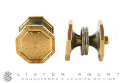 KREMENTZ cufflinks in 14Kt rose gold and 800 silver. NEW!