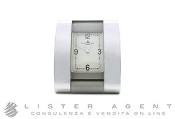 BAUME & MERCIER travel alarm clock in steel Ref. 00012. NEW!