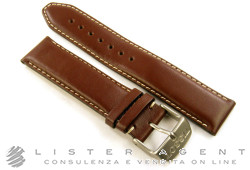 TISSOT strap in brown leather mm 20,00 with branded steel clasp. NEW!