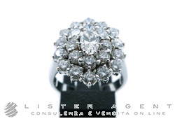 RING Pavè model in 18Kt white gold with diamonds ct 0.56 + ct 2.56 Size 15. NEW!