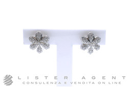 ORECCHINI Fiore in oro bianco 18Kt con diamanti ct 0.51 Ref, 001475. NUOVI!