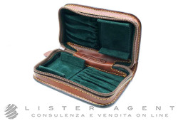 OFFICINA ITALIA astuccio porta orologi in cuoio marrone. NUOVO!