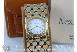 ALEXIS BARTHELAY watch Only time in steel and 18Kt gold with diamonds White Ref. 2572763113. NEW!
