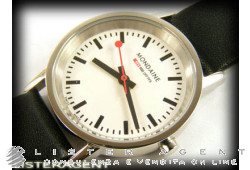 MONDAINE Basics lady in steel White Ref. GGL.D267. NEW!