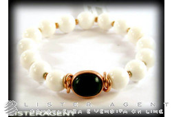 GIODORO extensible bracelet in goldplated 925 silver with natural stones Ref. BRA2774. NEW!