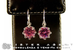 LE CORONE earrings in 925 silver and zircon Rose. NEW!