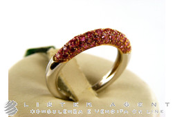 SIDALO ring in 18Kt white and rose gold with rose sapphires ct 1,12 Size 14 Ref. 434C. NEW!
