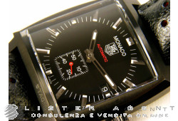 TAG HEUER Monaco watch Only time in black Pvd steel AUT Ref. WW2119.FC6338. NEW!