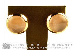 MARIA CALLAS earrings collection Eclissi in 18Kt rose gold with rose quartz Ref. EC01/4R11. NEW!