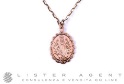 LAURENT GANDINI necklace in 925 silver with medal in 9Kt rose gold. NEW!