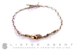 LAURENT GANDINI bracelet with Sacred Hearth in 925 silver and 9Kt rose gold. NEW!