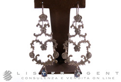 LAURENT GANDINI earrings with floreal decoration in 925 silver and natural stones. NEW!