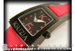 KRIZIA watch Only time in black Pvd steel Ref. OK0002B. NEW!