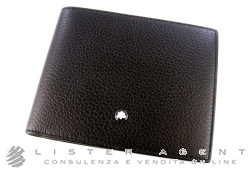 MONTBLANC wallet 6CC Meisterstück Soft Grain in black leather Ref. 113305. NEW!