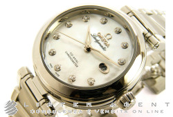 OMEGA De Ville Ladymatic Co-Axial Chronometer in steel mother of pearl and diamonds AUT Ref. 42530342055002. NEW!