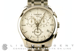 TISSOT Couturier Chronograph in steel Argenté Ref. T0356171103100. NEW!