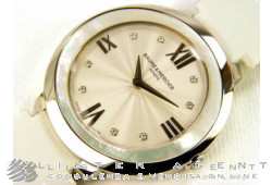 BAUME & MERCIER Promesse in steel and mother of pearl Argenté Ref. M0A10177. NEW!