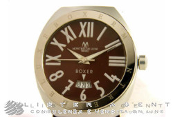 MONTRES DE LUXE Boxer aluminium in aluminium Brown. NEW!