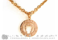 VANTO necklace Porta Fortuna in rose goldplated 925 silver Ref. VGRAG. NEW!