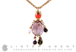 VANTO necklace Regina in rose goldplated 925 silver and natural stones. NEW!