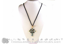 VANTO necklace Cross in rose goldplated 925 silver and stones Ref. GR2498AG. NEW!