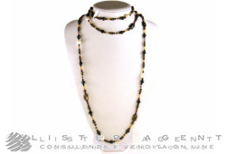 VANTO necklace with in 925 silver yellow goldplated with natural stones and pearls. NEW!