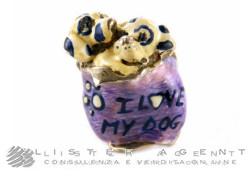 RING I Love my Dog in 925 silver and enamel Size 16. NEW!