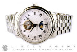 FREDERIQUE CONSTANT Moonphase in steel Argenté AUT Ref. FC-335MC4P6B2. NEW!