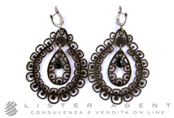 GIODORO earrings in burnished silver 925 with black agate Ref. ORA1239-3. NEW!