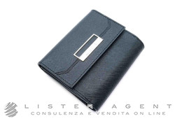 MONTBLANC portafogli Sartorial in pelle nera porta carte di credito 6cc e porta monete Ref. 1145959 . NUOVO!