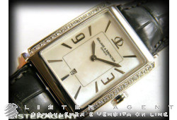 BAUME & MERCIER Hampton in steel and diamonds mother of pearl Ref. M0A08811. NEW!