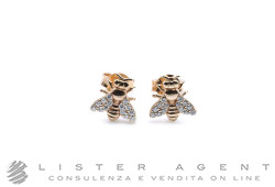 GERBELLA orecchini Ape in oro rosa 18Kt e diamanti ct 0.14 Ref. BLK1DR. NUOVI!