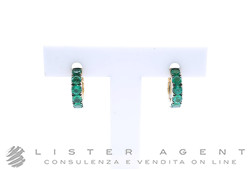 SONGA orecchini Cerchi in oro rosa 18Kt e smeraldi ct 1.08 Ref. 97321484. NUOVI!