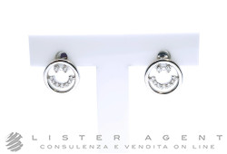 ORECCHINI Emoticons in oro bianco 18Kt con diamanti ct 0.18 Ref. OR007B-W. NUOVI!