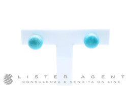 ORECCHINI in oro giallo 18Kt con turchese. NUOVI!