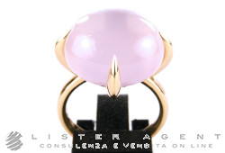POMELLATO ring Veleno in 18Kt rose gold with rose quartz Size 13 Ref. AB303O7. NEW!