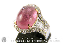 RING in 18Kt white gold with diamonds and amethyst Size 12 Ref. A09141B3. NEW!