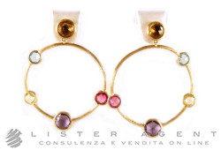 MARCO BICEGO earrings Jaipur in oro giallo 18kt and natural stones Ref. OB978MIX01. NEW!