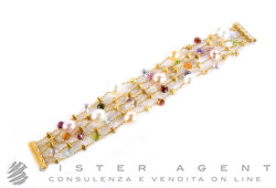 MARCO BICEGO bracelet Paradise in 18Kt yellow gold witn natural stones and pearls Ref. BB922MIX114. NEW!