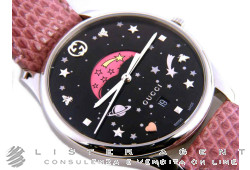 GUCCI G-Timeless Mod. 126MD36 Moonphase in steel Black Ref. YA1264046. NEW!