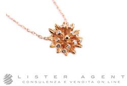 GUCCI necklace Flora in 18Kt rose gold with diamonds Ref. YBB43444600100U. NEW!