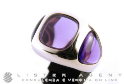 POMELLATO67 ring in 925 silver with hydrothermal synthetic amethyst Size 16 Ref. AB317QTAAI. NEW!