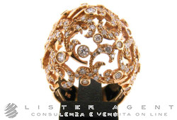 STEFAN HAFNER ring in 18Kt rose gold and diamonds ct 1,97 Size 14 Ref. 02176RG420. NEW