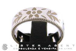 GUCCI ring Icon 6MM in 18Kt white gold and white enamel Ref. YBC4345250030. NEW!