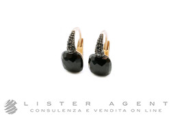 POMELLATO Capri earrings in 18Kt rose gold with onyx and black diamonds Ref. OB104O7BBON. NEW!