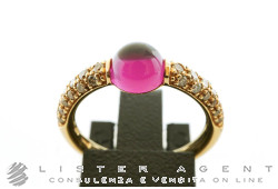 POMELLATO ring M'ama non m'ama in 18Kt rose gold with diamonds and rhodolite Ref. AB213TBRO7GR. NEW!